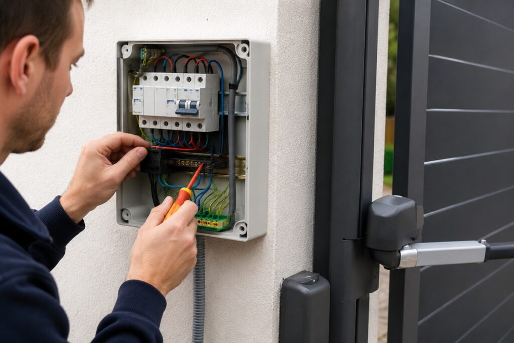 Installation électrique d’un portail automatisé