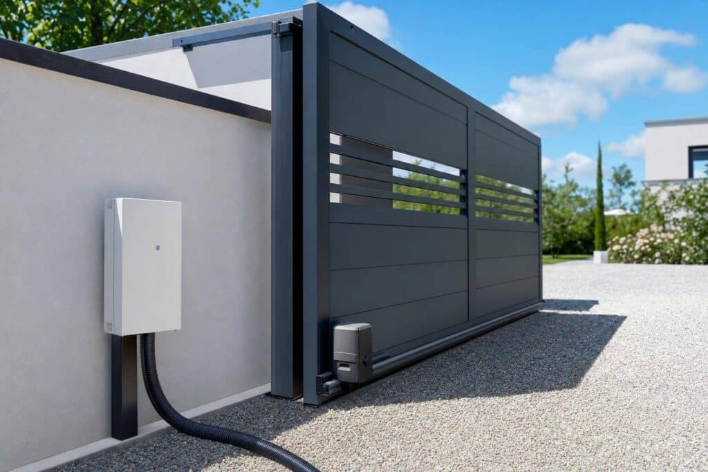 Comment alimenter un portail électrique sans tranchée ?